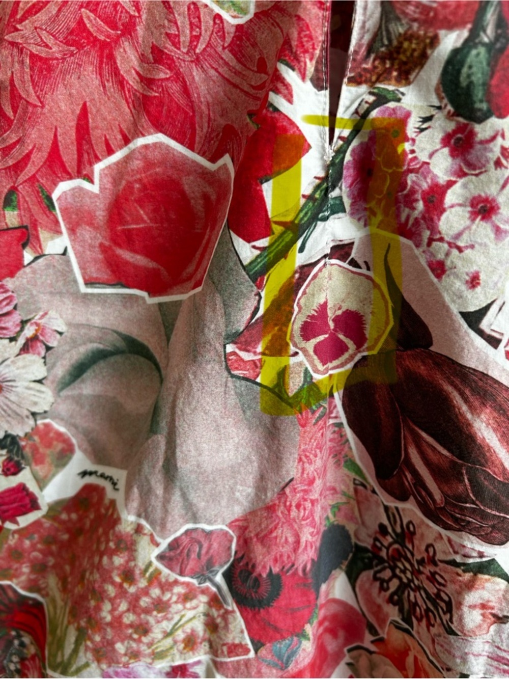 Marni Pink Floral Short-Sleeve A-Line Dress - Picture 13 of 16